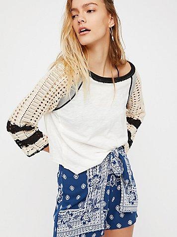 Free People Fast Car Printed Shorts