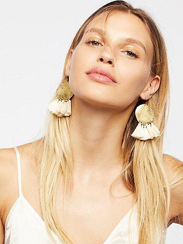 Lunar Rays Tassel Earrings By Serefina At Free People