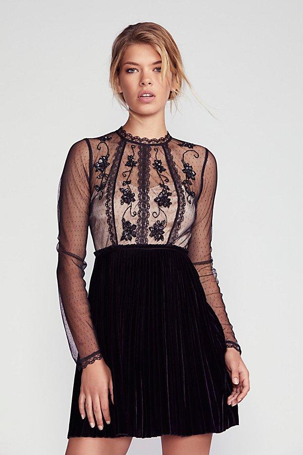 Ariel Pleated Mini Dress By Free People