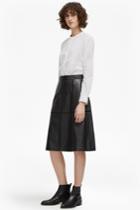 French Connenction Gizo Leather A Line Skirt