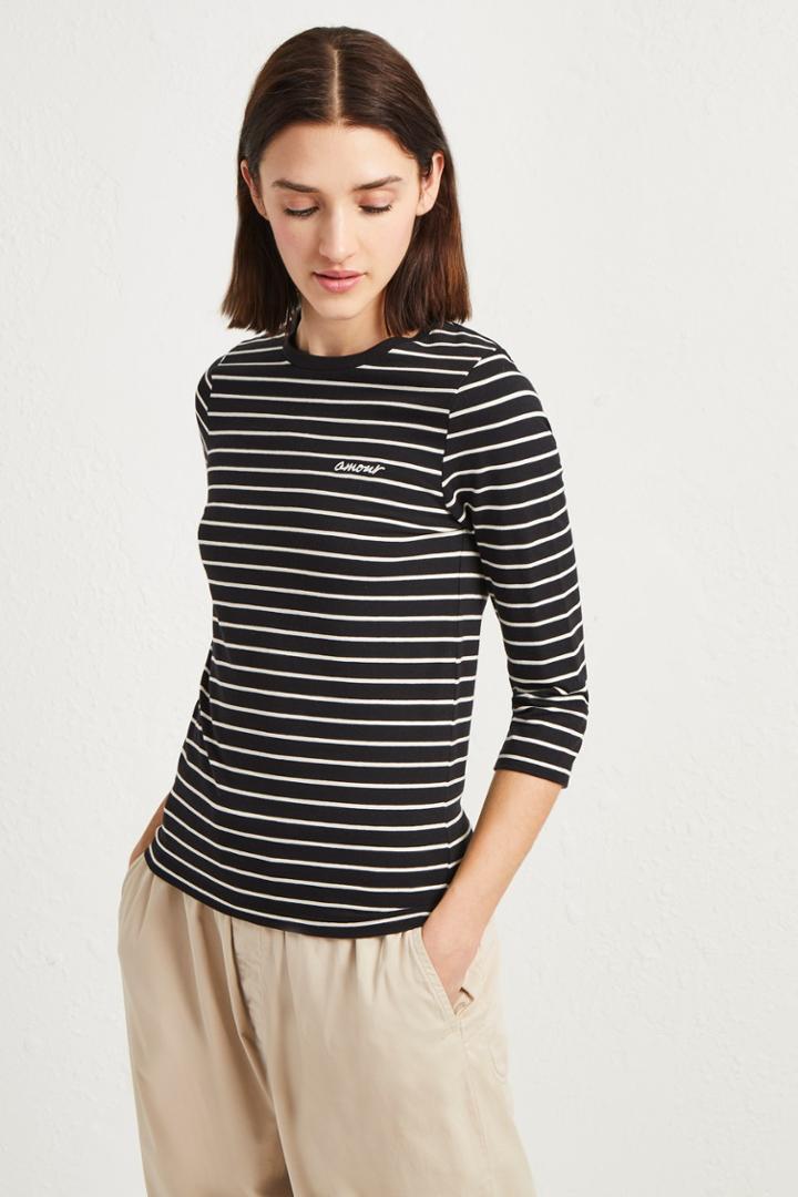 French Connenction Tim Tim Amour Embroidered Top