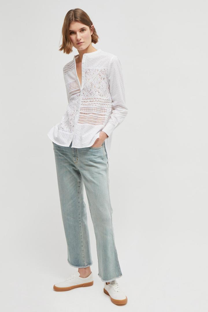 French Connenction Celeste Lace Mix Shirt