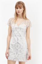 French Connection Evie Sparkle Embroidered Mini Dress