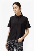 French Connection Polly Plains Frill Sleeve Shirt