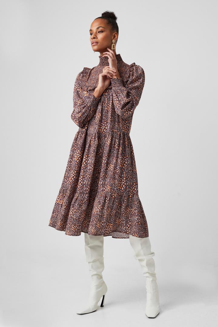 French Connection Faith Drape Midi Dress