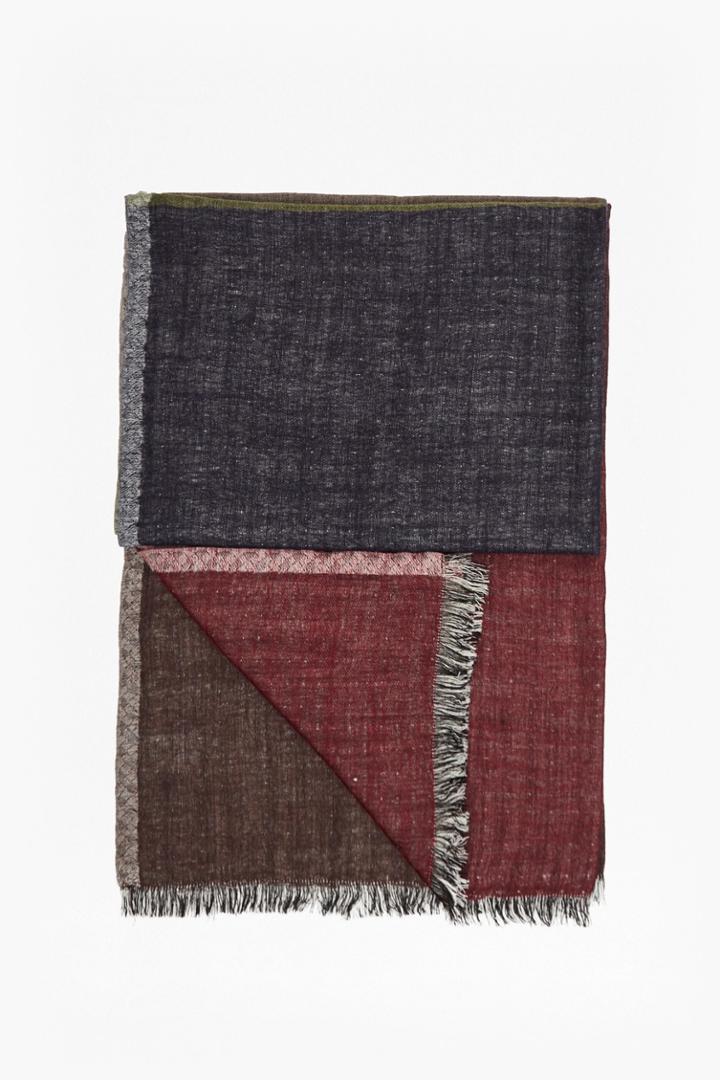 French Connection Elva Colour Block Wool Scarf