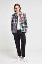 Fcus Laundered Oxford Check Patchwork Jacket