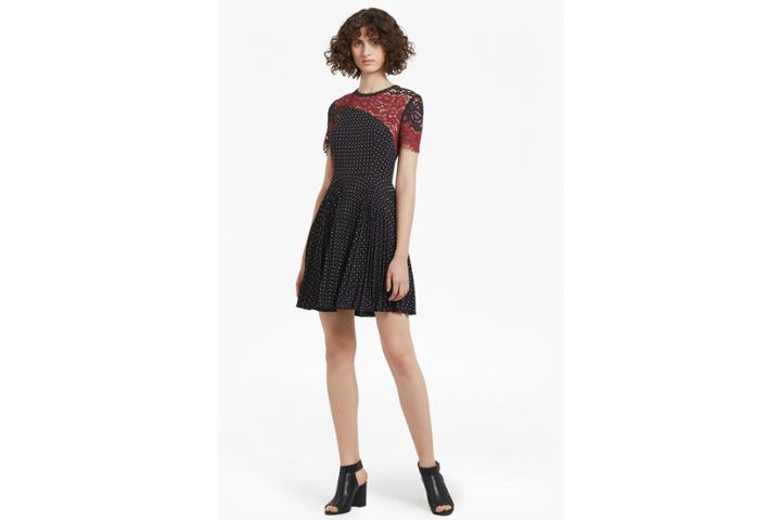 French Connection Phoebe Crepe Lace Dress
