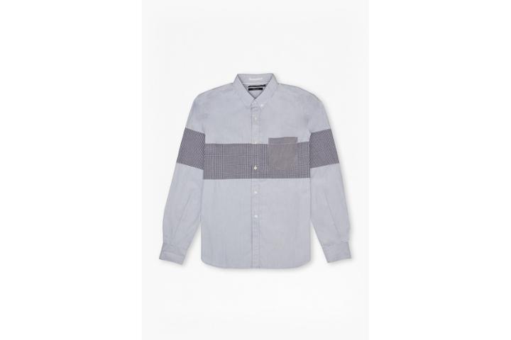 French Connection Chest Panel Stripe Regular Fit Shirt
