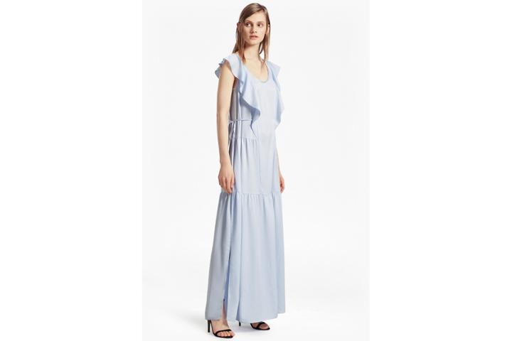 French Connection Nia Drape Cap Sleeved Maxi Dress