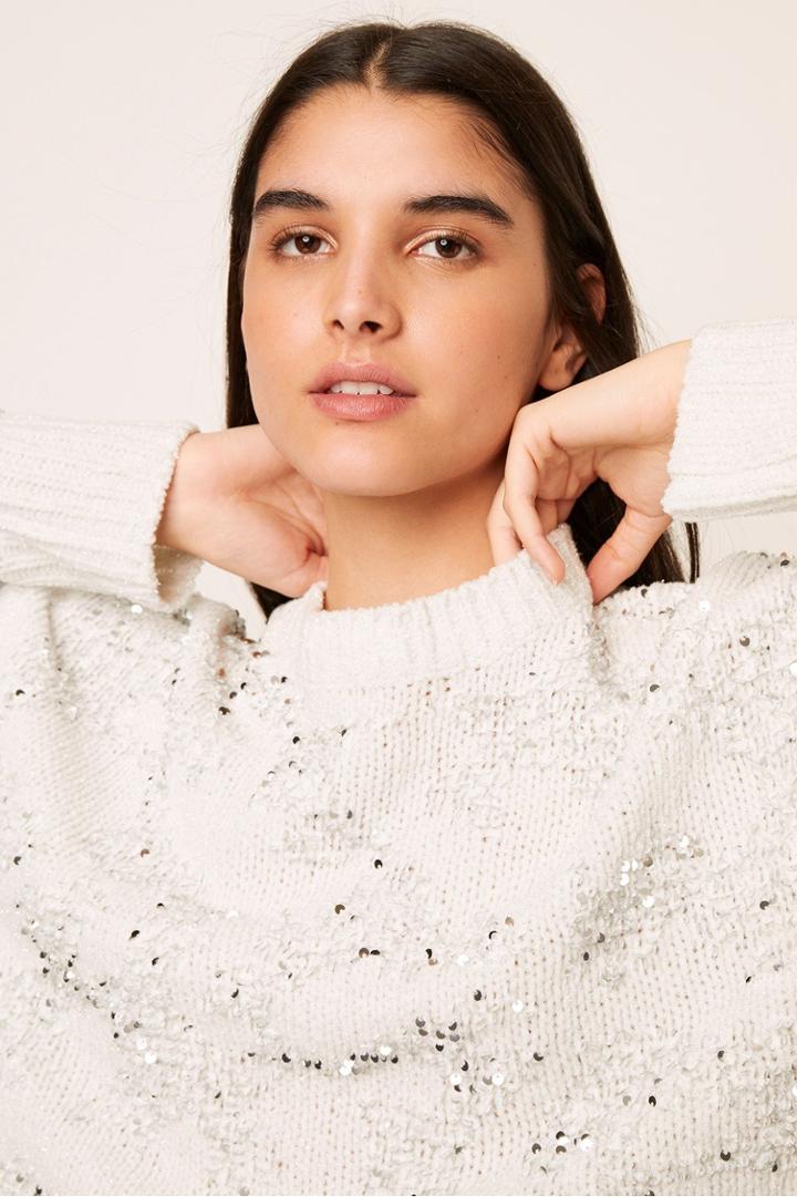 French Connection Rosemary Sequin Knit Sweater