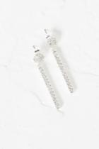 French Connenction Crystal Stick Drop Earrings