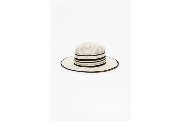 French Connection Monochrome Wavy Line Fedora