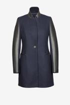 French Connection Ex-boyfriend Leather Coat