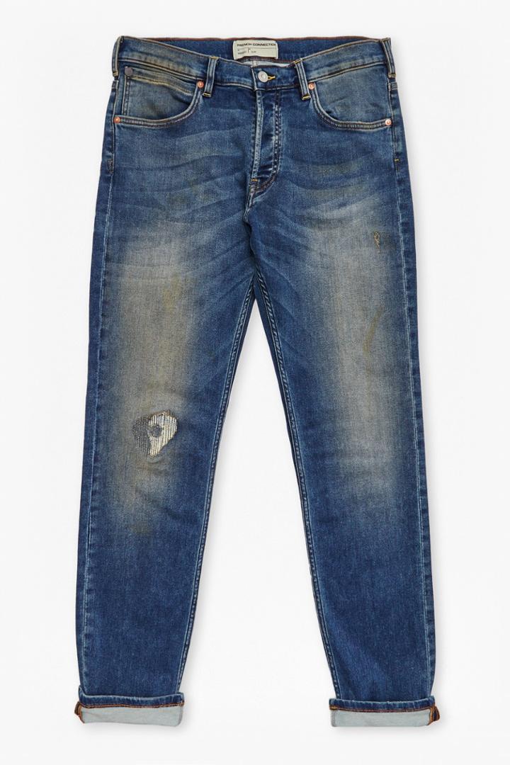 French Connection Plaited Stretch Distressed Straight Leg Jeans