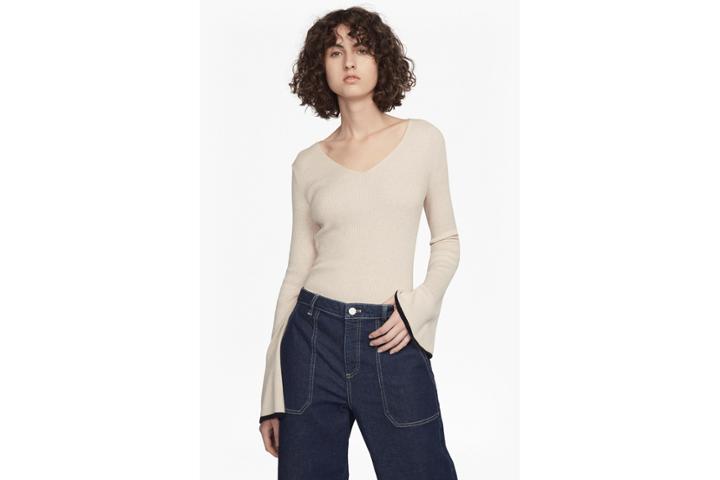 French Connection Virgie Knits Long Sleeved V Neck Jumper