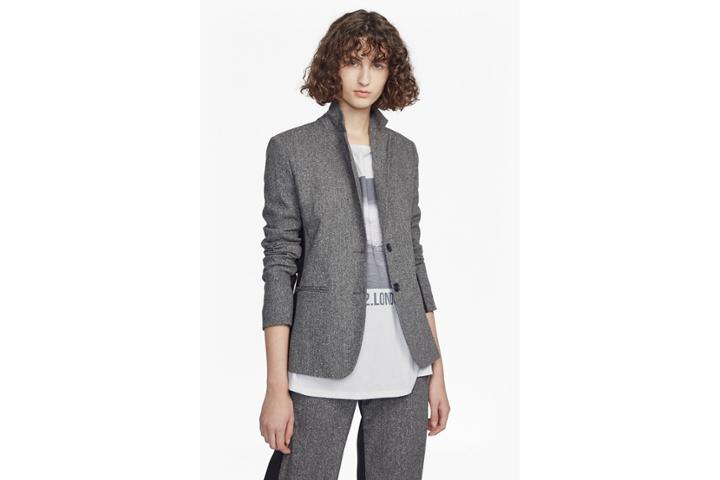 French Connection Antonia Tweed Long Sleeved Classic Jacket