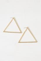 French Connenction Chunky Geo Triangle Earrings