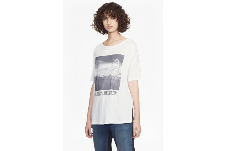 French Connection London Eye Round Neck Jersey T-shirt