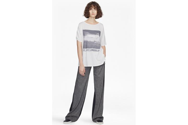 French Connection Antonia Wide Leg Tweed Trousers