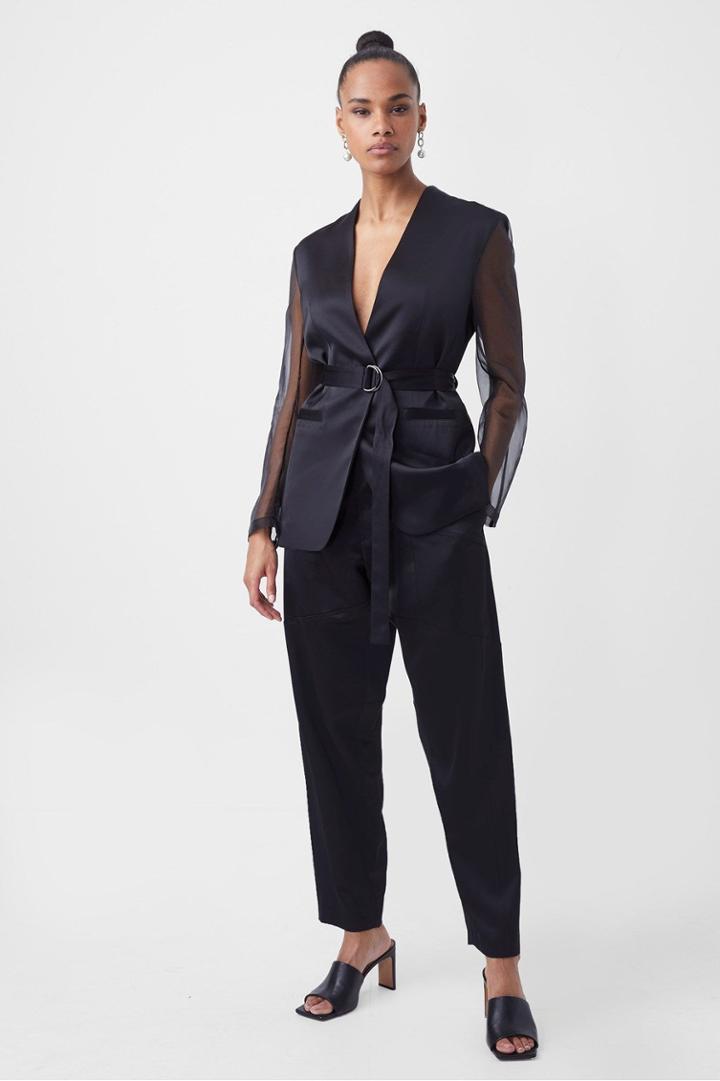 French Connection Enid Satin Tapered Trouser