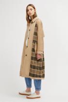 French Connenction Anais Check Belted Trench