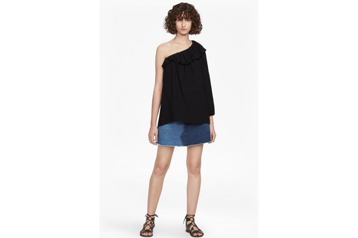 French Connection Evening Dew One Shoulder Top