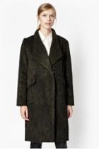 French Connection Tyler Wrap-over Wool Coat