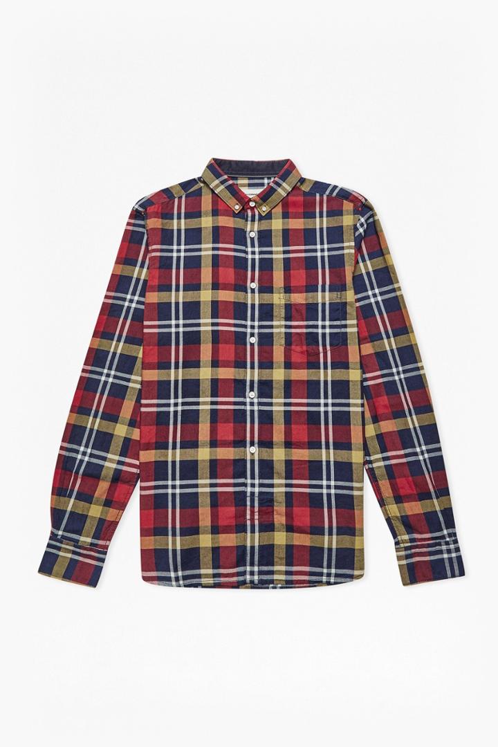 French Connection Indigo Oxford Check Shirt