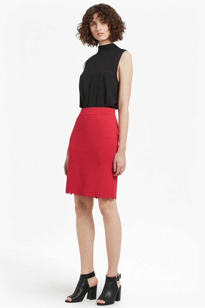 French Connenction Lela Crepe Knit Pencil Skirt