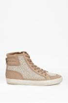 French Connection Louise Embellished Suede Trainers