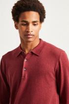 French Connenction Stretch Cotton Long Sleeved Polo Shirt