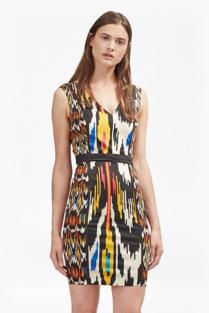 French Connection Matos Stripe Cotton Printed Dress