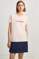 French Connenction No Worries Short Sleeve Cropped Tee