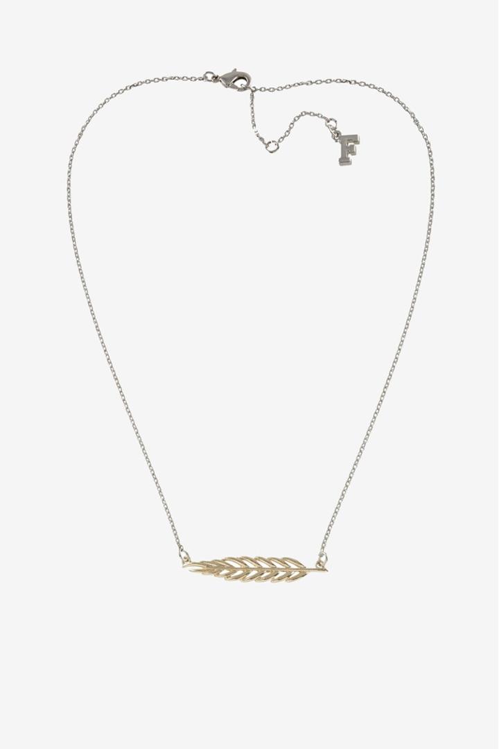 French Connection Feather Pendant Necklace