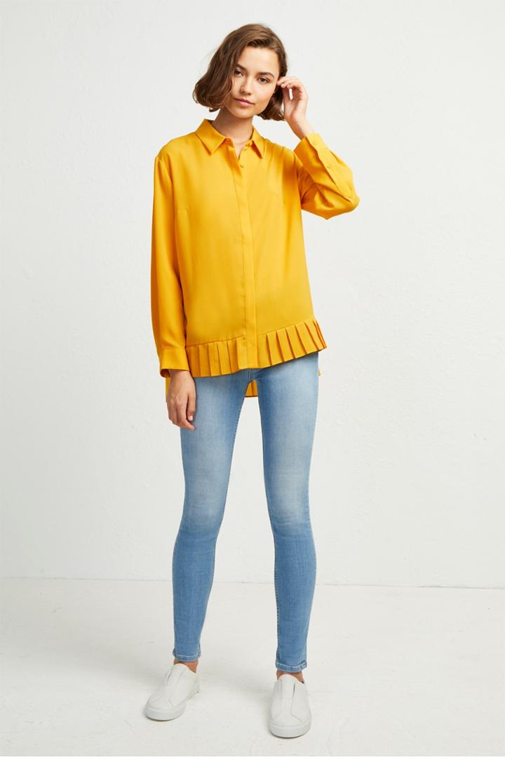 French Connenction Crepe Light Pleat Shirt