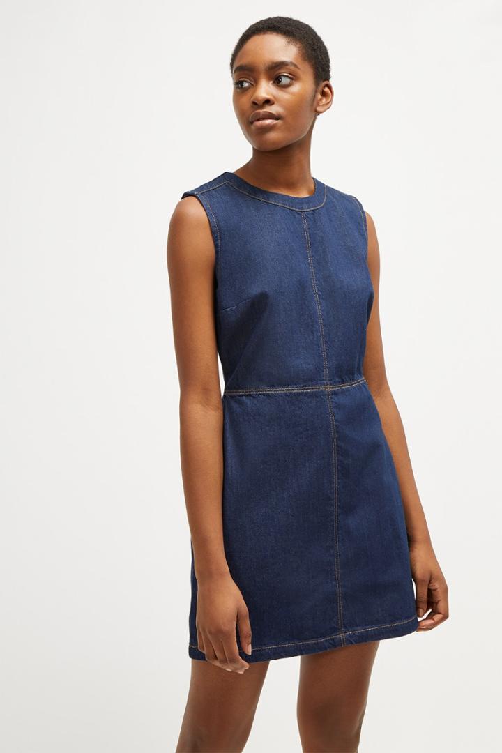 French Connenction Linaire Contrast Stitch Pinafore Dress