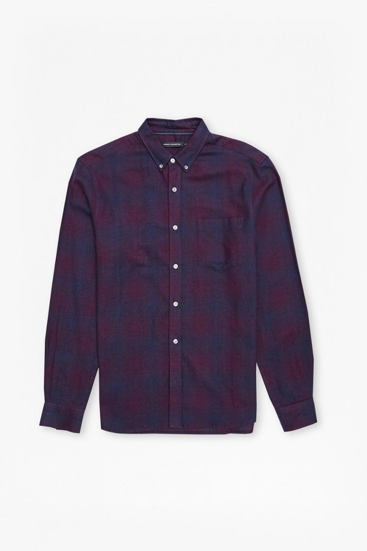French Connection Potent Purple Flannel Shirt