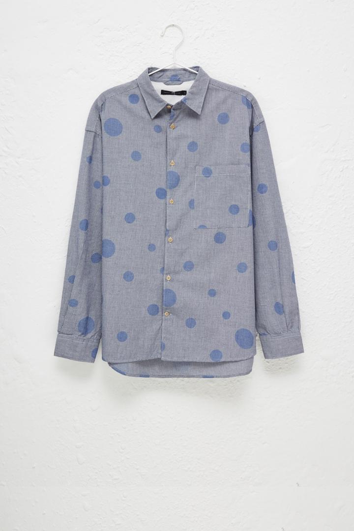 French Connenction Gingham Bubble Long Sleeve Shirt