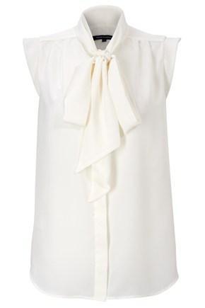 French Connection Silky Tie Neck Blouse