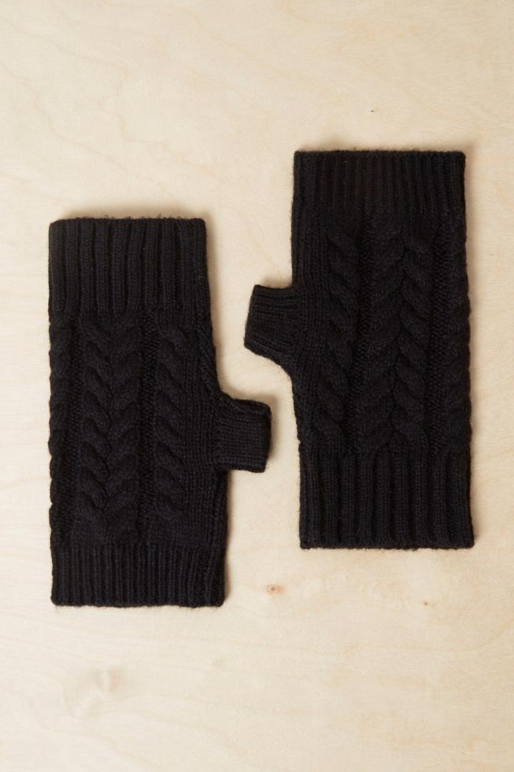 French Connenction Rita Cable Knit Mittens