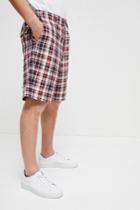 French Connenction Laundered Oxford Check Shorts