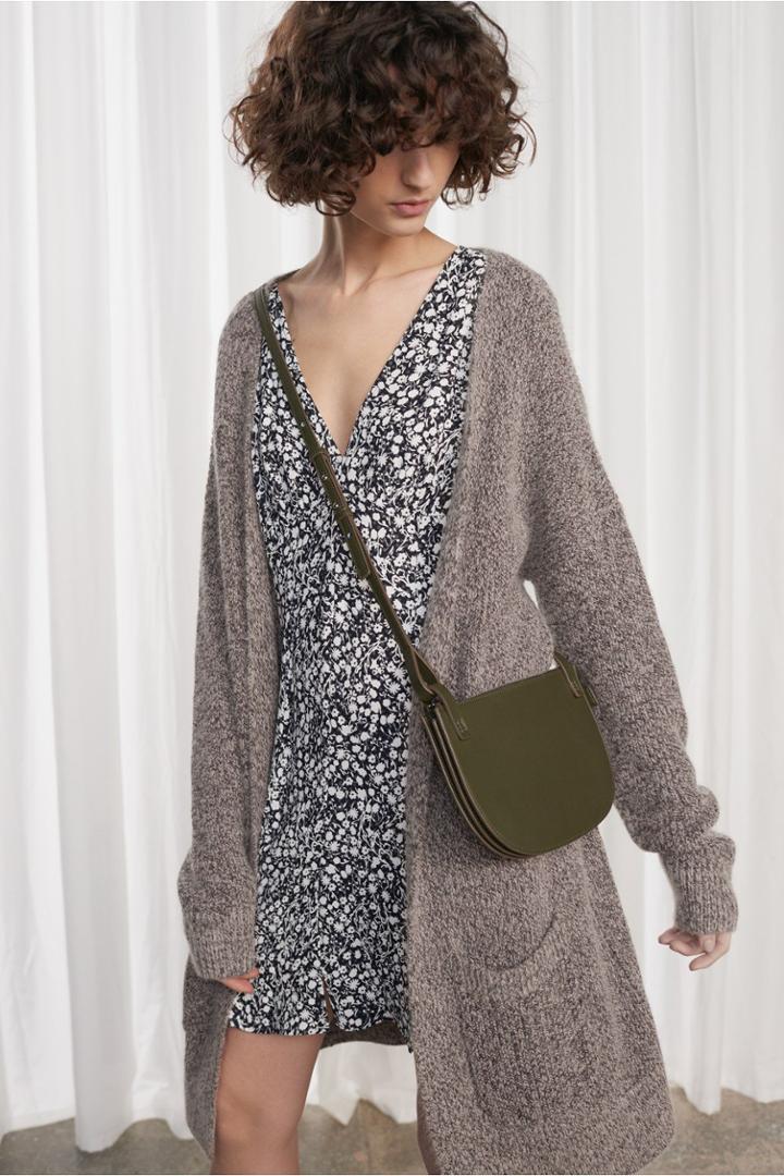 French Connenction Patsy Melange Knit Oversized Cardigan