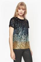 French Connection Cosmic Beam Sequin Top