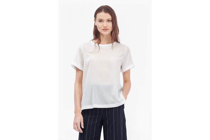 French Connection Crepe Light Stitch Top