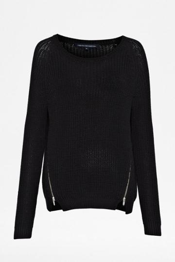 French Connection Mozart Rocks Zip Detail Jumper
