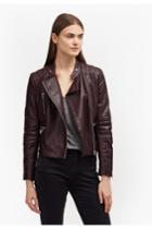 French Connection Tobey Leather Biker Jacket