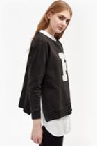 French Connection F Zip Graphic Sweatshirt
