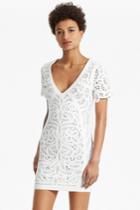 French Connection Mesi Macrame Lace Jersey Dress