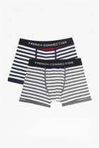 French Connection 2 Pack Basic Contrast Stripe Boxer Shorts